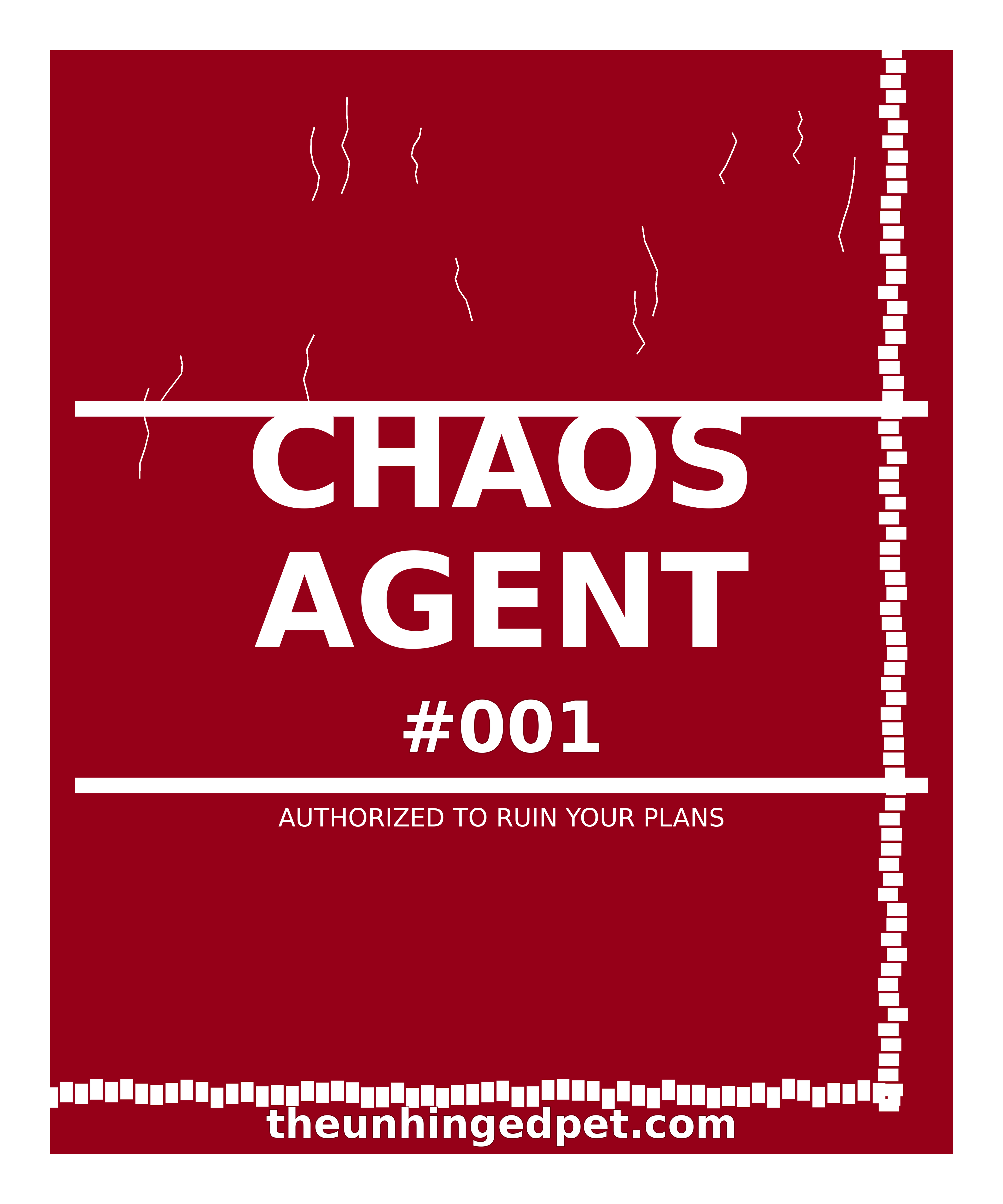 Chaos Agent #001 — all-over print tee