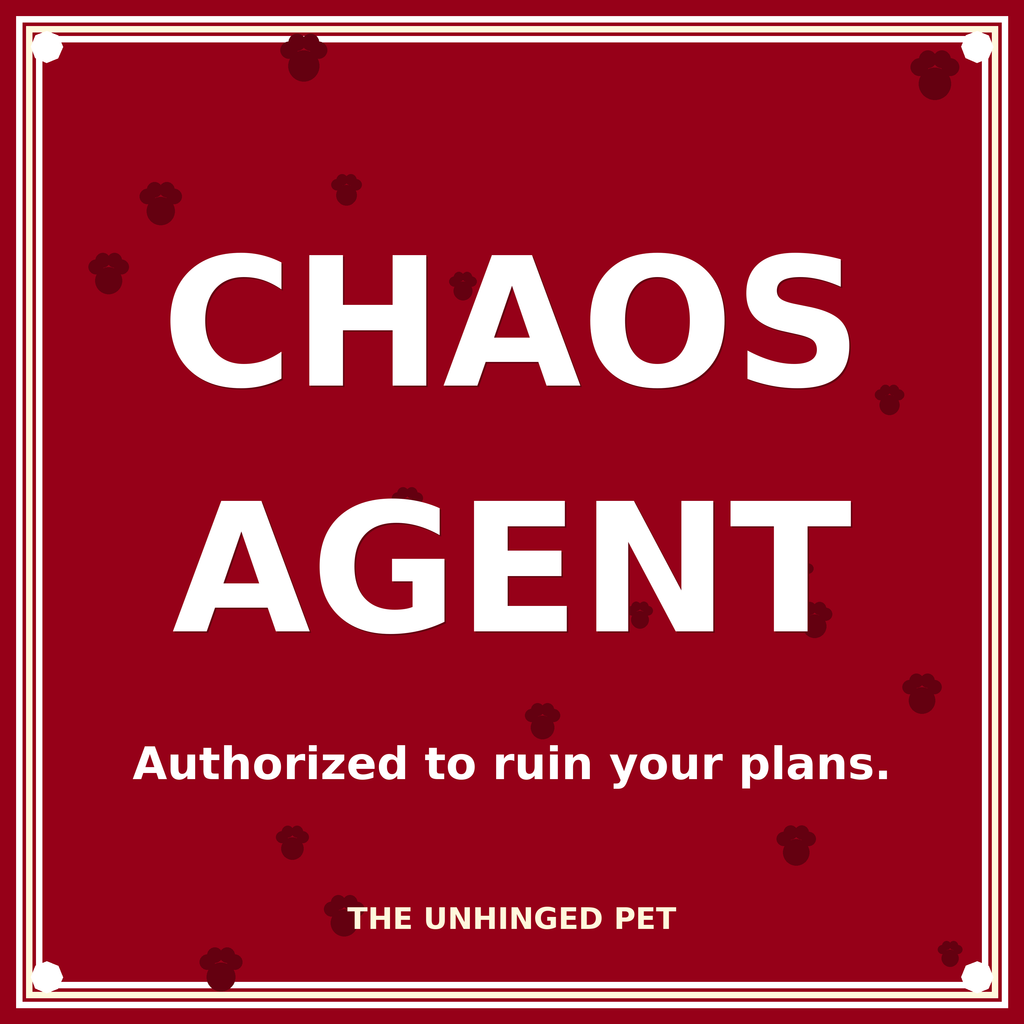 Chaos Agent All-Over Print Bandana — carmine red with white design