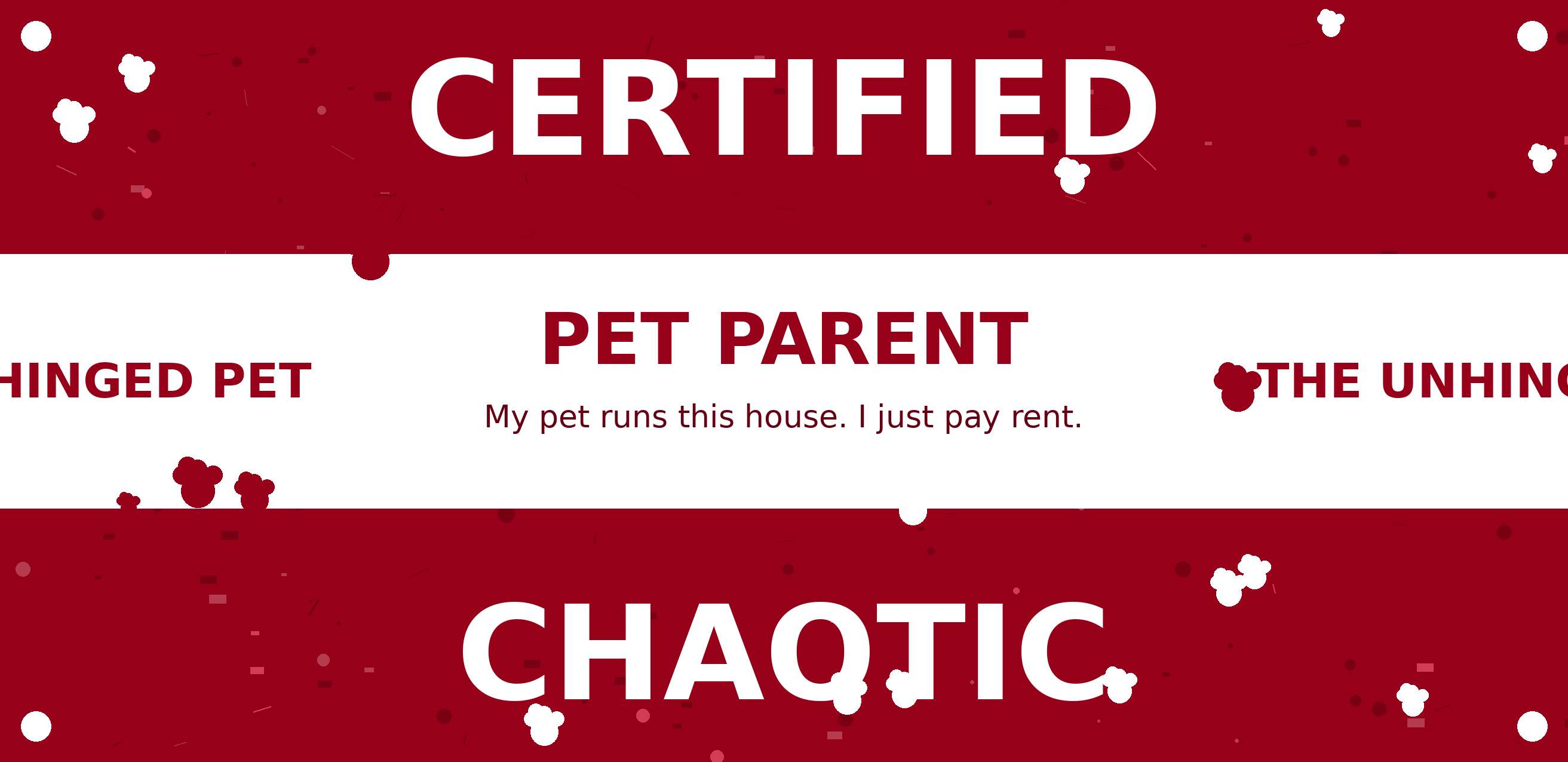 Certified Chaotic Mug — carmine and white design