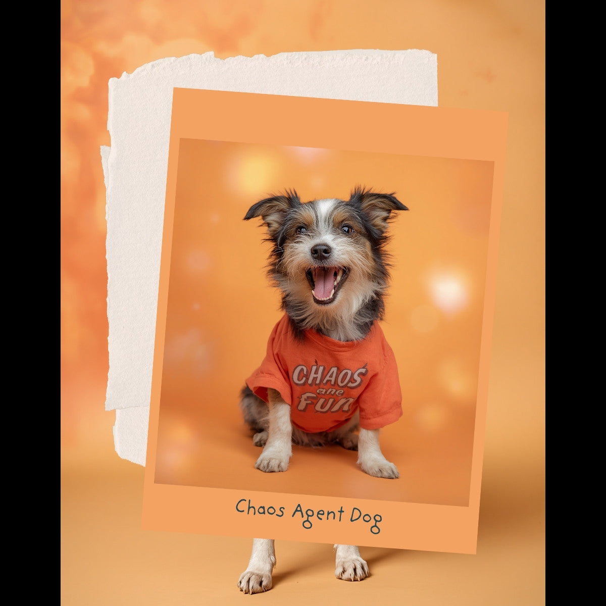 Dog in a shirt lifestyle shot